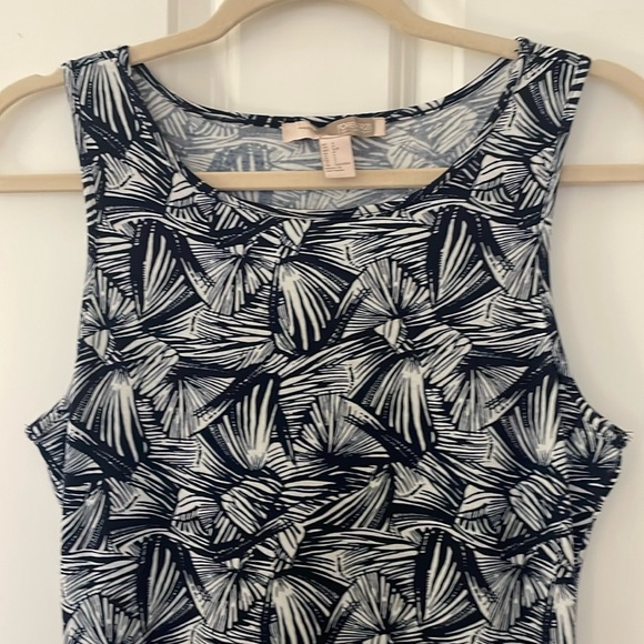 Forever 21 Blue/White Sleeveless Bodycon Dress - Size S - Picture 2 of 4